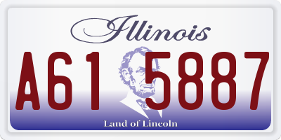 IL license plate A615887