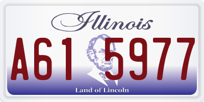 IL license plate A615977