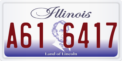IL license plate A616417