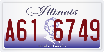 IL license plate A616749