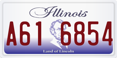 IL license plate A616854