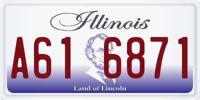 IL license plate A616871