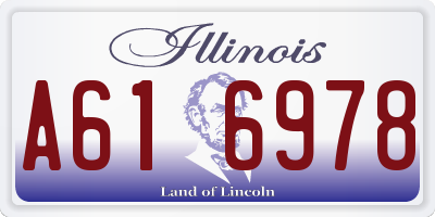 IL license plate A616978