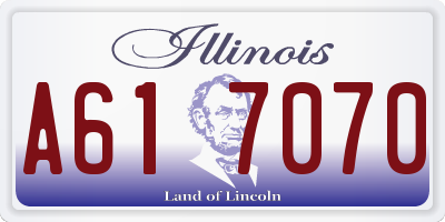 IL license plate A617070