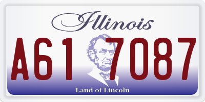 IL license plate A617087
