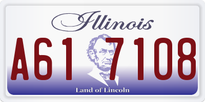 IL license plate A617108