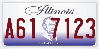 IL license plate A617123