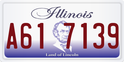 IL license plate A617139
