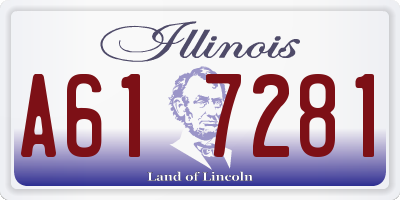 IL license plate A617281