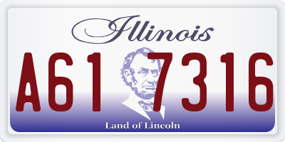 IL license plate A617316