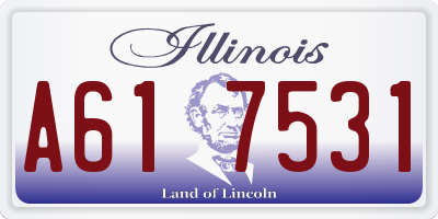 IL license plate A617531