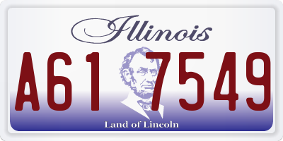 IL license plate A617549