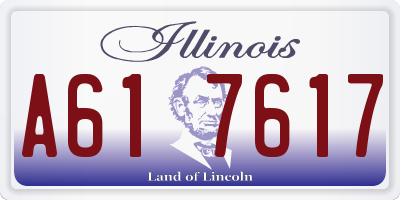 IL license plate A617617