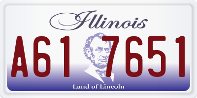 IL license plate A617651