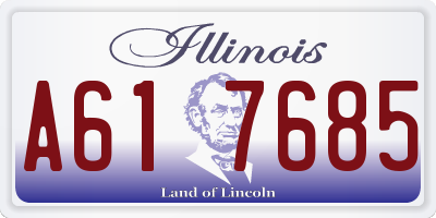 IL license plate A617685
