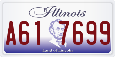 IL license plate A617699