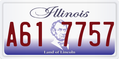 IL license plate A617757