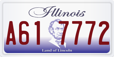 IL license plate A617772