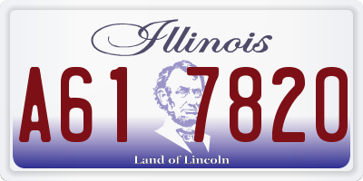 IL license plate A617820