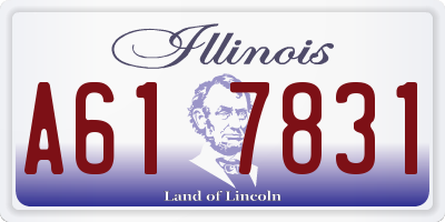 IL license plate A617831