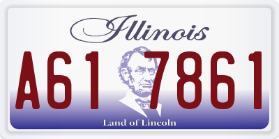 IL license plate A617861