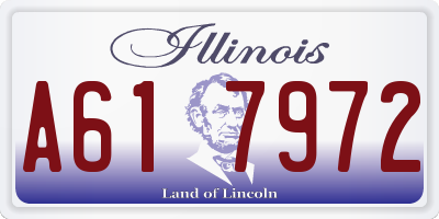 IL license plate A617972
