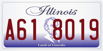 IL license plate A618019