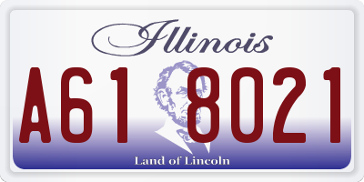 IL license plate A618021
