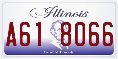 IL license plate A618066