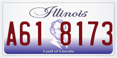IL license plate A618173