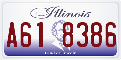 IL license plate A618386