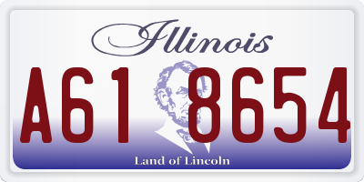 IL license plate A618654