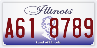 IL license plate A618789
