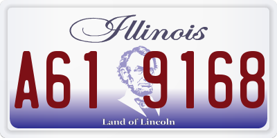 IL license plate A619168