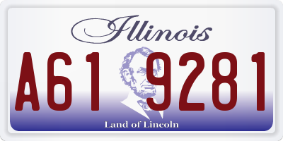 IL license plate A619281