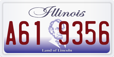 IL license plate A619356