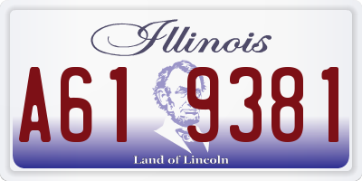 IL license plate A619381