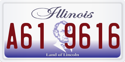 IL license plate A619616