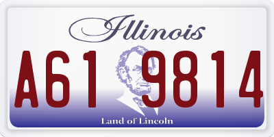IL license plate A619814