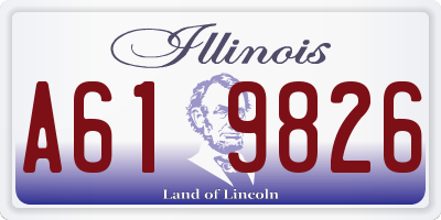 IL license plate A619826
