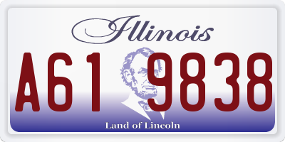 IL license plate A619838