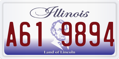 IL license plate A619894