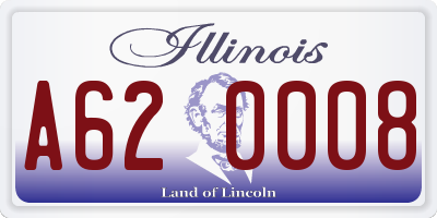 IL license plate A620008