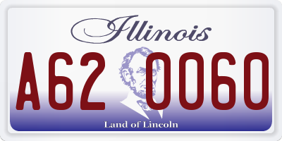IL license plate A620060