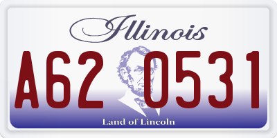 IL license plate A620531