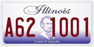 IL license plate A621001