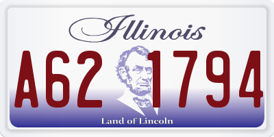 IL license plate A621794
