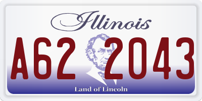 IL license plate A622043