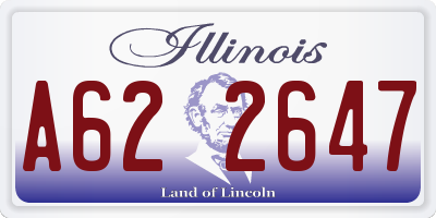 IL license plate A622647