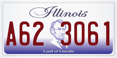 IL license plate A623061